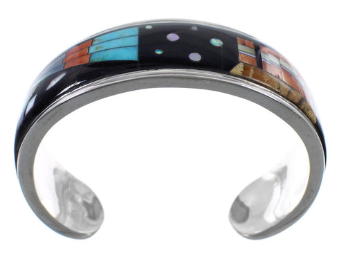 Multicolor Native American Mesa Design Cuff Bracelet YS67655